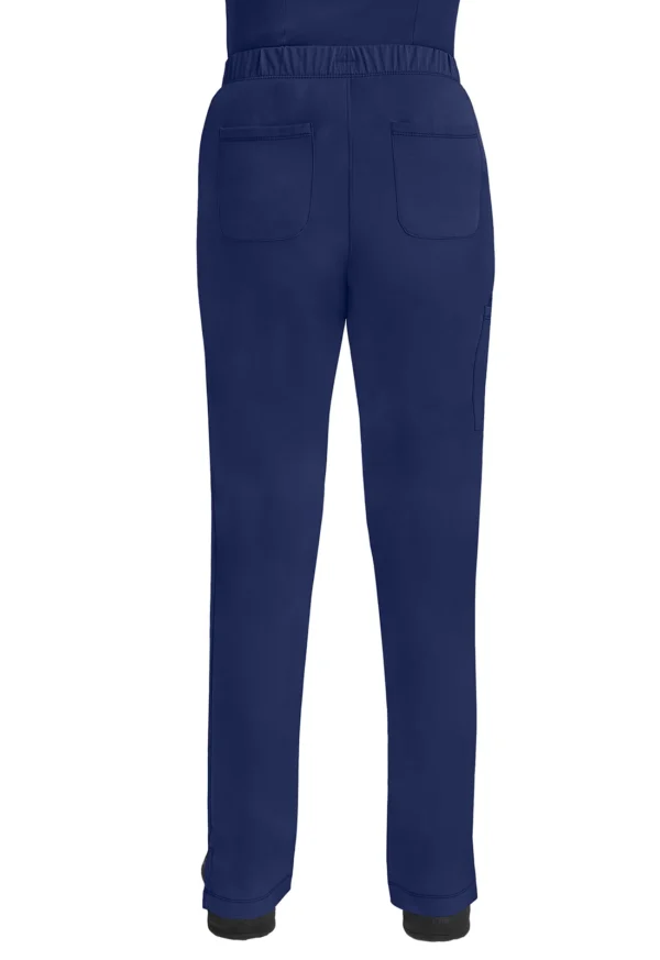 ⁦Healing Hands Women’s Fatima Solid Scrub Top + Rebecca Drawstring Flare Scrub Pant / Navy⁩ - الصورة ⁦6⁩